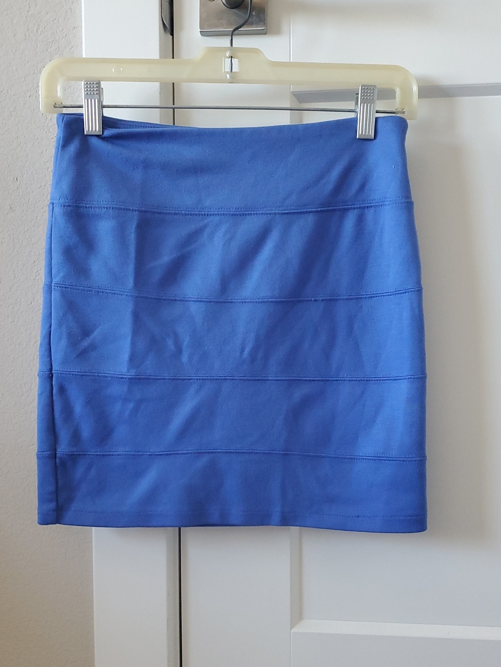 Nollie Cobalt Blue Panel Bandage Mini Skirt